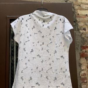 Reiss tshirt with flower mesh design